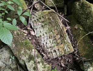Fragments of tombstones from the Jewish cemetery, 2019