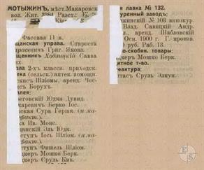 Мотыжин в справочнике "Весь Юго-Западный край", 1913