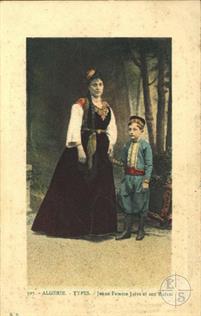 Алжир. Еврейская женщина и ее сын Алжир. Еврейская женщина и ее сын