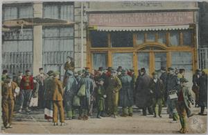 Салоники, 1912. Возле еврейской пекарни, вверху видна надпись еврейскими буквами. Фот. Manuel Henri, изд-во Ipact, Салоники Салоники, 1912. Возле еврейской пекарни, вверху видна надпись еврейскими буквами. Фот. Manuel Henri, изд-во Ipact, Салоники
