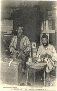 Сцены и типы, Марокко. Вышивальщики золотом, 1919. Изд-во Современные Журналы Сцены и типы, Марокко. Вышивальщики золотом, 1919. Изд-во Современные Журналы