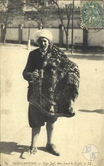 Еврейский торговец в Константине, Алжир, 1907 Еврейский торговец в Константине, Алжир, 1907