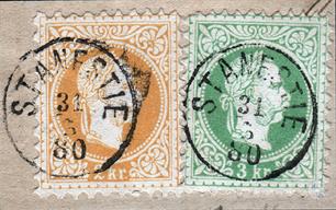 Austrian stamps postmarked in Stanestie Austrian stamps postmarked in Stanestie