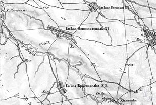 Еврейская колония Веселая на карте Шуберта 1875 года Еврейская колония Веселая на карте Шуберта 1875 года