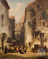 "Улица в еврейском квартале Амстердама". Соломон Вервир, 1851 "Улица в еврейском квартале Амстердама". Соломон Вервир, 1851