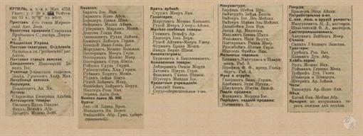 Купель в справочнике "Весь Юго-Западный край", 1913