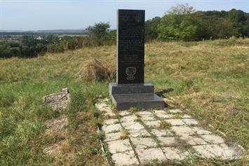 Holocaust memorial in the Jewish cemetery in Bilshivtsi, 2019