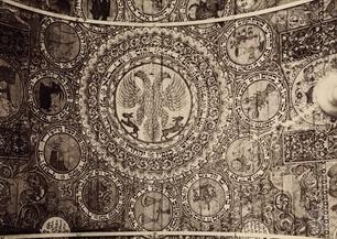 The two -headed eagle in the royal crown - the Almighty, hares - the Jewish people. In a circle - zodiac signs The two -headed eagle in the royal crown - the Almighty, hares - the Jewish people. In a circle - zodiac signs