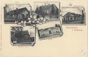 Postcard "Greeting from Krukenychi", 1903-1906. Publishing House of Zimmerman in Krukenychi Postcard "Greeting from Krukenychi", 1903-1906. Publishing House of Zimmerman in Krukenychi