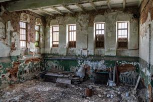 Inside the former synagogue, 2021 Inside the former synagogue, 2021