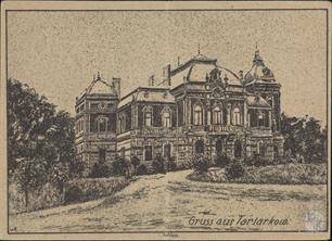 Palace of Potocki on Polish postcard, 1916 Palace of Potocki on Polish postcard, 1916