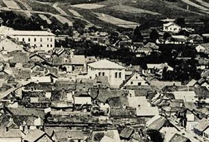 Fragment of the panorama. Synagogue - in the center Fragment of the panorama. Synagogue - in the center