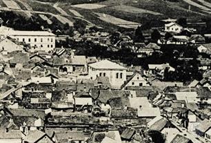 Fragment of the panorama. Synagogue - in the center