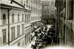 Сикстуская синагога (слева), 1915 год Сикстуская синагога (слева), 1915 год