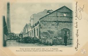 Ruins of paper factory in Sasiv, 1899