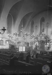 Интерьер синагоги, 1925 Интерьер синагоги, 1925