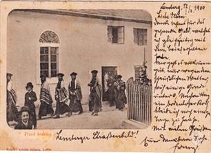 Неопознанная синагога на открытке из Львова, 1900 г. Изд-во Адольфа Зильбера