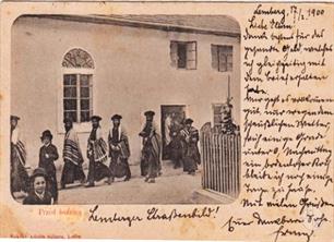 Неопознанная синагога на открытке из Львова, 1900 г. Изд-во Адольфа Зильбера Неопознанная синагога на открытке из Львова, 1900 г. Изд-во Адольфа Зильбера