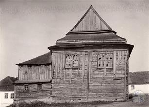 Синагога в Лянцкоруни. Восточный фасад, 1930 Синагога в Лянцкоруни. Восточный фасад, 1930