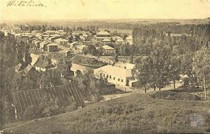 Микулинцы, 1-я треть ХХ вкка. На заднем плане в центре видна синагога Микулинцы, 1-я треть ХХ вкка. На заднем плане в центре видна синагога