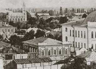 Синагога миснагдим, фрагмент фотографии нач. ХХ в. Синагога миснагдим, фрагмент фотографии нач. ХХ в.