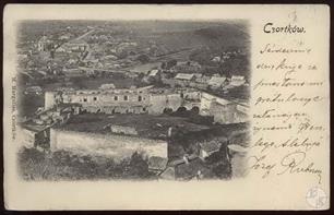 Polish postcard with panorama of Chortkiv, printed by a Jew named Margulies Polish postcard with panorama of Chortkiv, printed by a Jew named Margulies