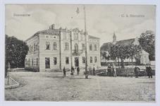 City Hall and Church, 1763. The bell tower was rebuilt from the tower of the castle standing here earlier City Hall and Church, 1763. The bell tower was rebuilt from the tower of the castle standing here earlier