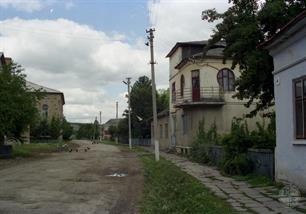 Street near the Great Synagogue in Budaniv, 1995 Street near the Great Synagogue in Budaniv, 1995