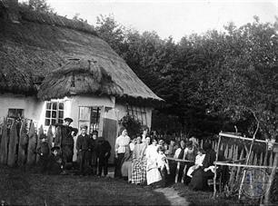 Near the house. Photos of An-sky's expedition, 1912 Near the house. Photos of An-sky's expedition, 1912