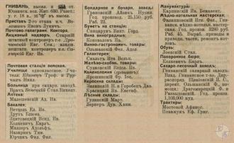 Гнивань в справочнике "Весь Юго-Западный край", 1913 Гнивань в справочнике "Весь Юго-Западный край", 1913