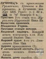 Лучинец в справочнике "Весь Юго-Западный край" 1913 года Лучинец в справочнике "Весь Юго-Западный край" 1913 года