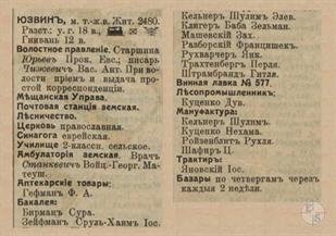 Юзвин в справочнике "Весь Юго-Западный край", 1913 Юзвин в справочнике "Весь Юго-Западный край", 1913