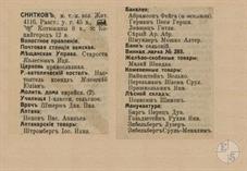 Снитков в справочнике "Весь Юго-Западный край" 1913 года