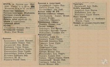 Яруга в справочнике "Весь Юго-Западный край", 1913 Яруга в справочнике "Весь Юго-Западный край", 1913
