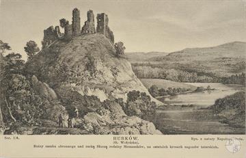 Hubkiv's castle on the drawing of Napoleon Orda, 19 century Hubkiv's castle on the drawing of Napoleon Orda, 19 century