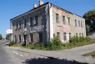 Former synagogue in Liubeshiv, 2000s. In Soviet times, shops were located in the building Former synagogue in Liubeshiv, 2000s. In Soviet times, shops were located in the building