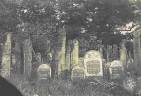 Jewish cemetery with wooden tombstones in Ozyutychi, 1917 Jewish cemetery with wooden tombstones in Ozyutychi, 1917
