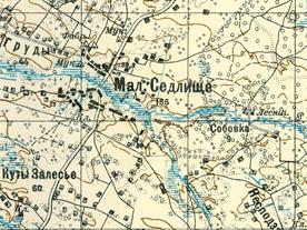 Jewish colony Maloye Sedlishche on the two -verst map of Ukraine 1930 Jewish colony Maloye Sedlishche on the two -verst map of Ukraine 1930