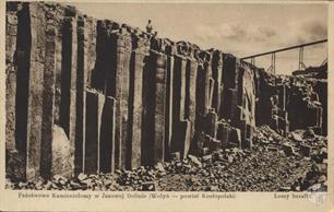 Basalt pillars in a carry, 1930s Basalt pillars in a carry, 1930s