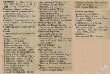 Rokytne in the 1913 reference book Rokytne in the 1913 reference book