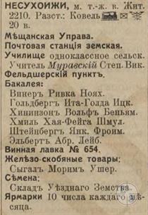 Nesukhoizhy in the 1913 reference book Nesukhoizhy in the 1913 reference book