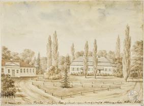 Napoleon Orda, "Plyaters palace in Dubrovytsya", 1870 Napoleon Orda, "Plyaters palace in Dubrovytsya", 1870