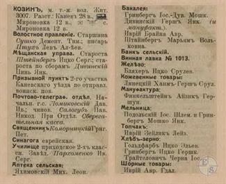 Козин в справочнике "Весь Юго-Западный край", 1913 Козин в справочнике "Весь Юго-Западный край", 1913