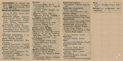 Лукашевка в справочнике "Весь Юго-Западный край", 1913 Лукашевка в справочнике "Весь Юго-Западный край", 1913