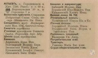 Млиев в справочнике "Весь Юго-Западный край", 1913 Млиев в справочнике "Весь Юго-Западный край", 1913