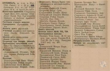 Орловец в справочнике "Весь Юго-Западный край", 1913 Орловец в справочнике "Весь Юго-Западный край", 1913