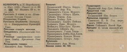 Ксаверов в справочнике "Весь Юго-Западный край" 1913 года