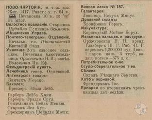 Новая Чертория в справочнике "Весь Юго-Западный край", 1913 Новая Чертория в справочнике "Весь Юго-Западный край", 1913