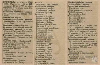 Янушполь в справочнике "Весь Юго-Западный край", 1913 Янушполь в справочнике "Весь Юго-Западный край", 1913